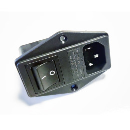Modulo alimentazione IEC da pannello senza filtro - con interruttore