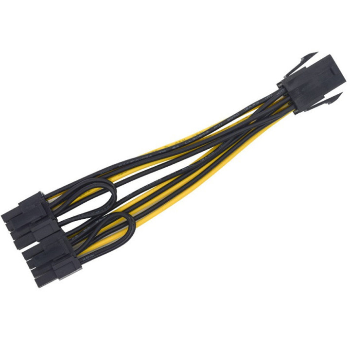 Cavo MOLEX sdoppiato 1 in 6PIN e 2out 8PIN x Schede Video Riser Mining