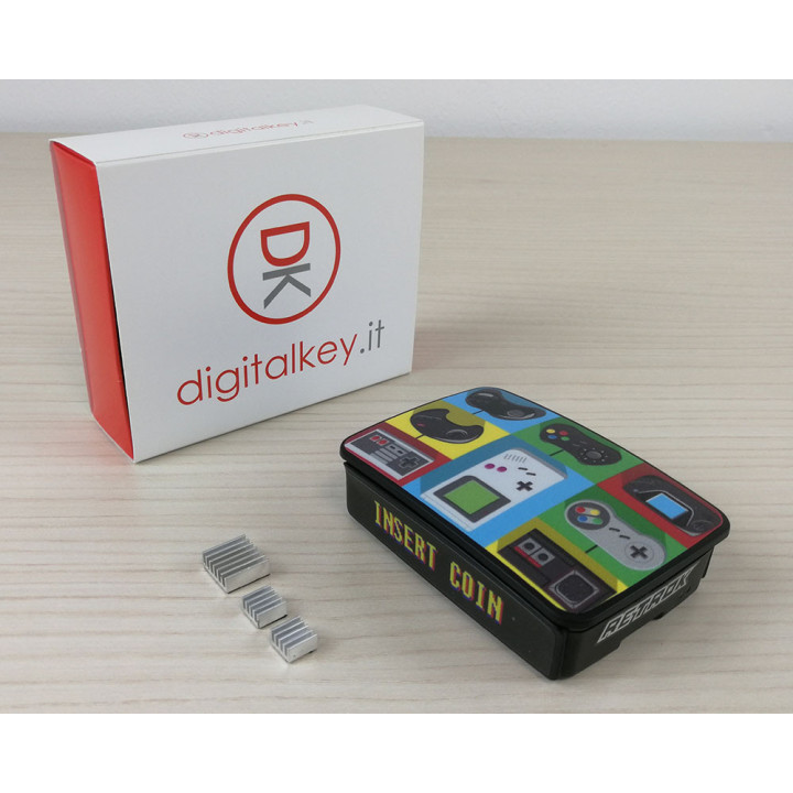 RetroK Case Stickers Heatsinks for Raspberry PI3 or PI4 - Console Retro