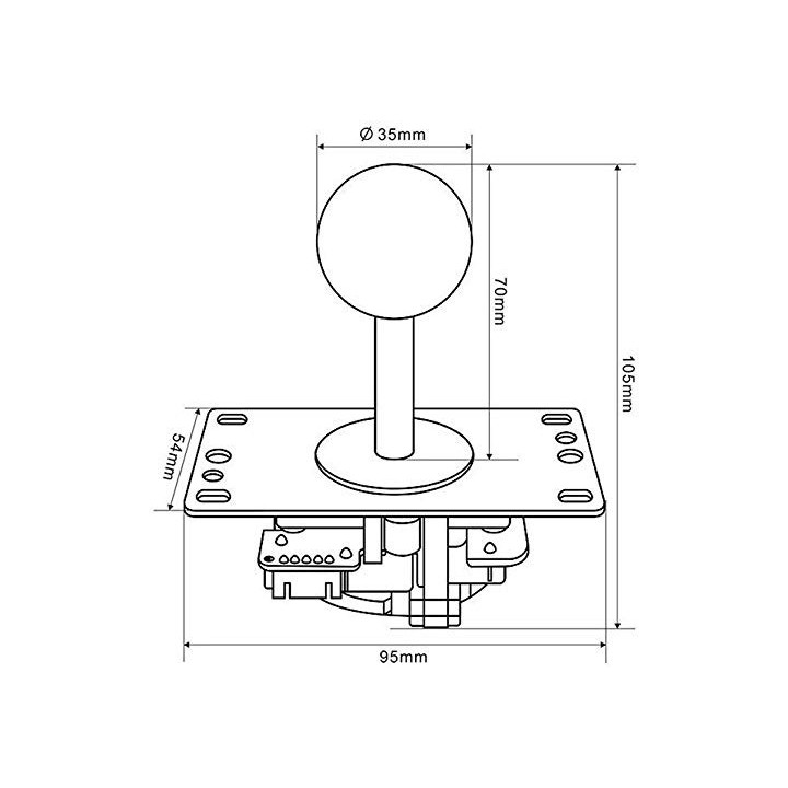 Sanwa Joystick with Metallized Ball - JLF-TP-8YT