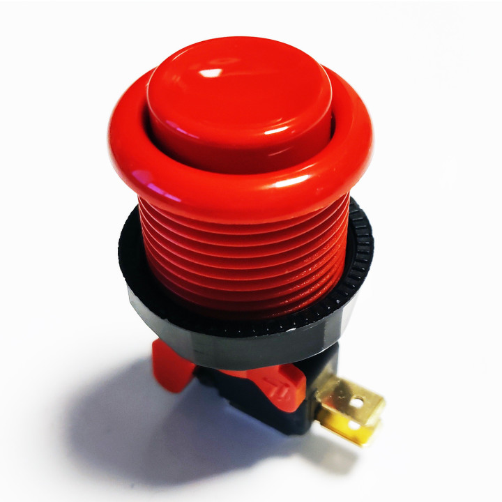 Arcade Button with Micron Concave Version for Cabinets and Gaming Systems
