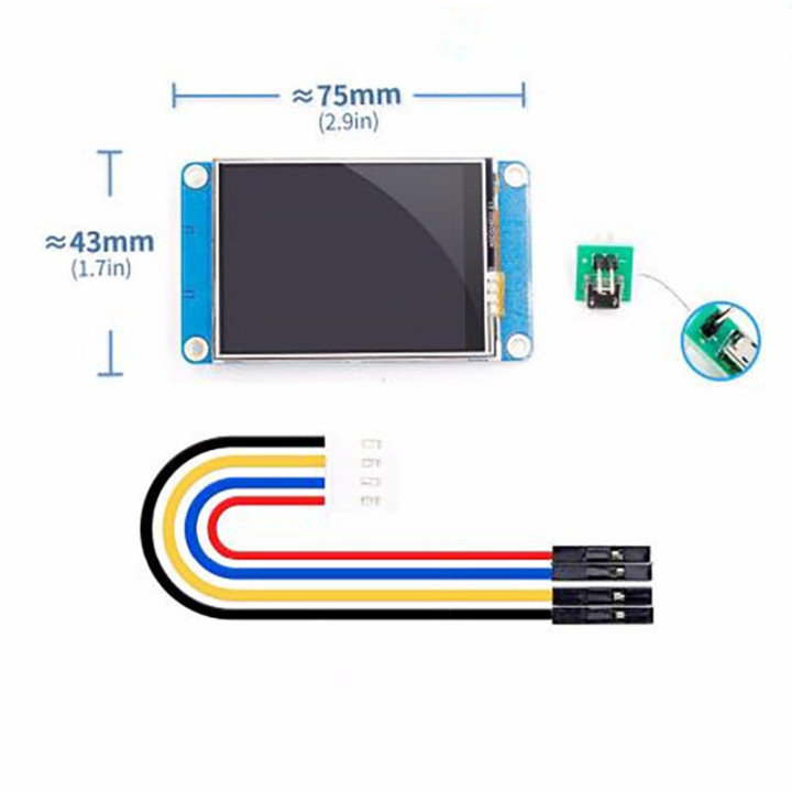 Nextion NX3224T024 Display Touch Screen 2,4 p. - Serie Basic Resistivo