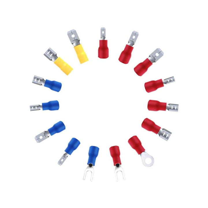 Faston Terminals Kit Crimp Terminals - 280 pieces 15 types