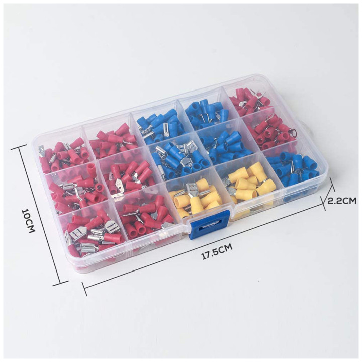 Faston Terminals Kit Crimp Terminals - 280 pieces 15 types