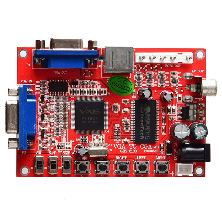 Scheda di Conversione VGA to CGA CVBS S-VIDEO per CRT e LCD