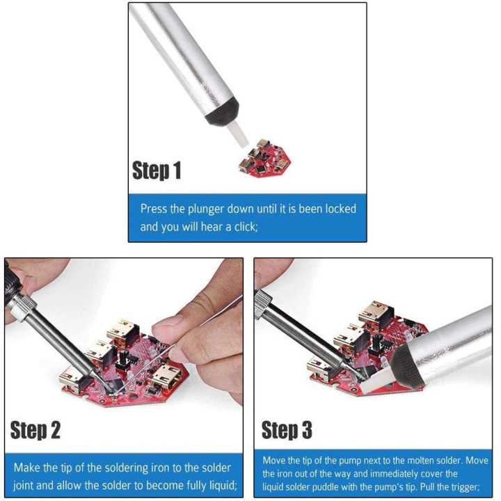 Kit Stagnatore 60W con 6 punte +  Tira Stagno + Stagno