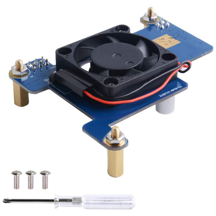 Poe Hat Module for Raspberry Pi3 and PI4 with Fan