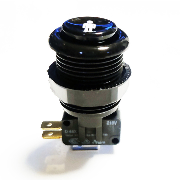 A0201 Arcade Concave Button - BLACK 30mm - Player 1 - 2