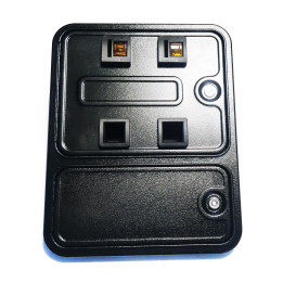 P3202 Porta Doppia con due Frontali per Monete - Con Vano di Raccolta