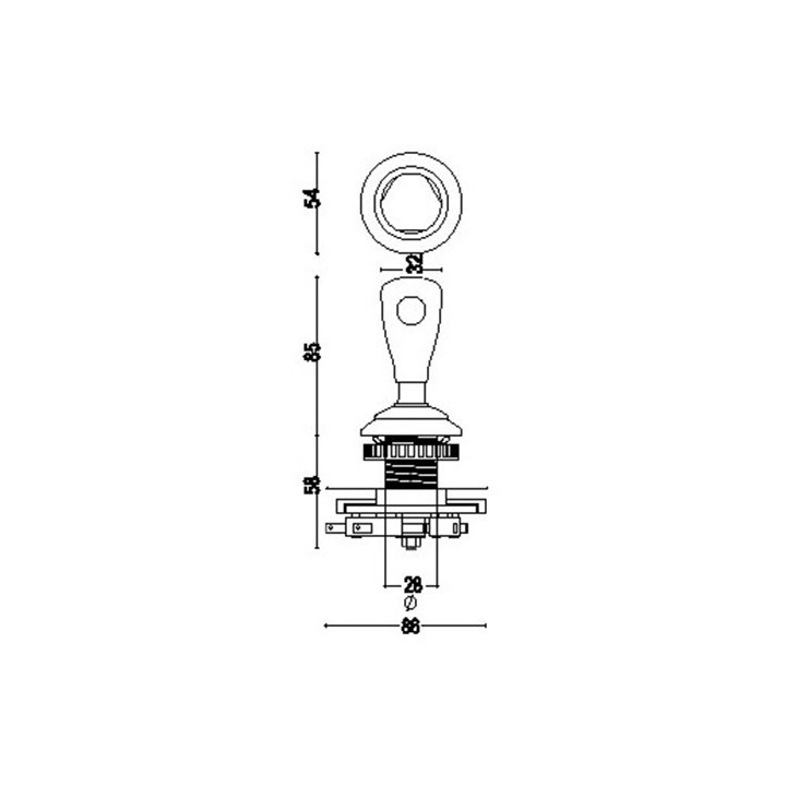MOD.010/L Edierre Joystick a Clava - Colore Unico