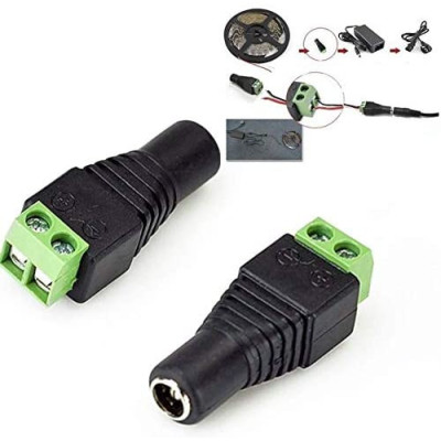 Set 5 + 5 DC Power Connectors 5.5mm x 2.1mm Male / Female for Led and more