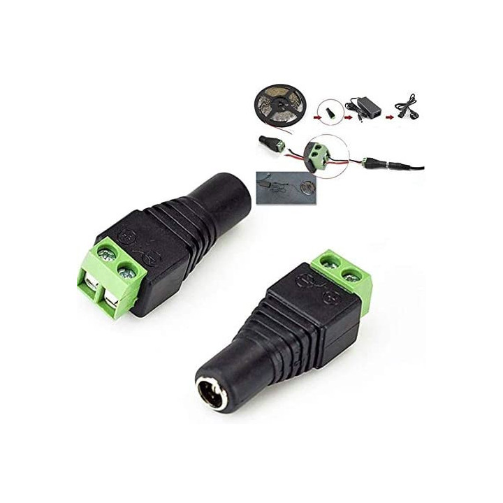 Set 5 + 5 DC Power Connectors 5.5mm x 2.1mm Male / Female for Led and more