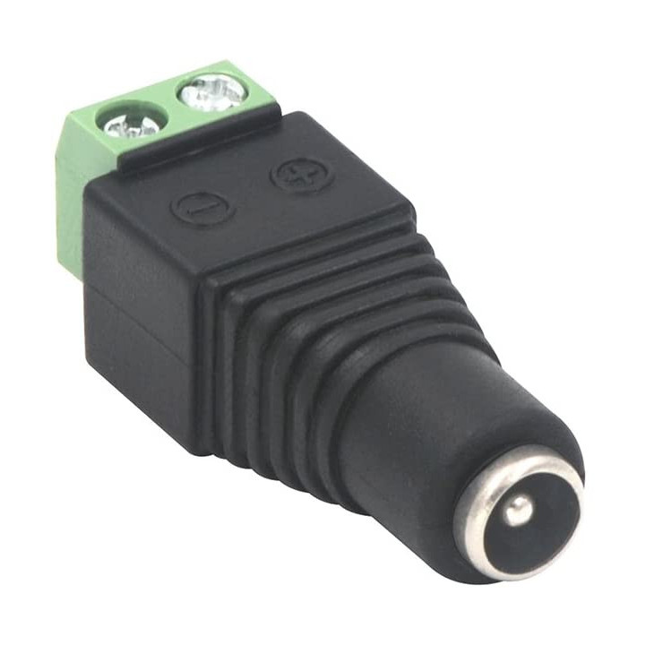Set 5+5 Connettori Alimentazione DC 5,5  x 2,1 mm Maschio/Femmina Led e Altro