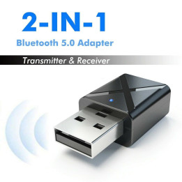 2 in 1 Bluetooth Adapter Transmitter Receiver Wireless Audio AUX RCA Stereo