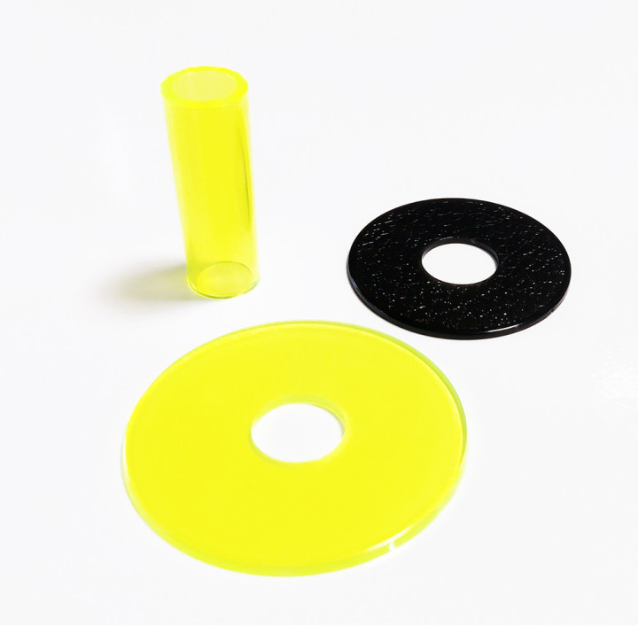 Sanwa JLF-CD anello e copertura asta finitura trasparente per Joystick JLF