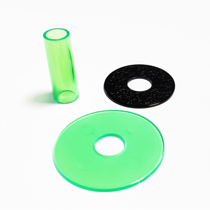 Sanwa JLF-CD anello e copertura asta finitura trasparente per Joystick JLF