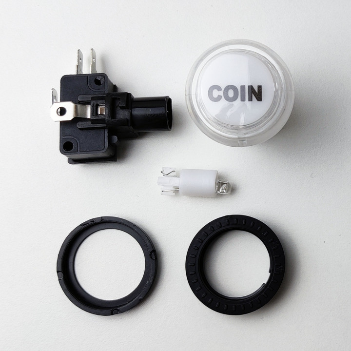 COIN - Pulsante Arcade Luminoso a Led - 24mm