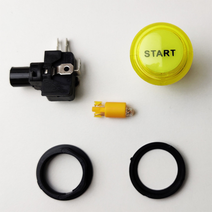 START - Pulsante Arcade Luminoso a Led - 24mm