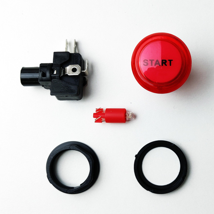 START - Pulsante Arcade Luminoso a Led - 24mm