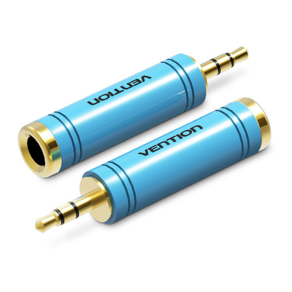 2 Pezzi - Connettore Riduttore Jack Audio Stereo 3.5M a 6.35F