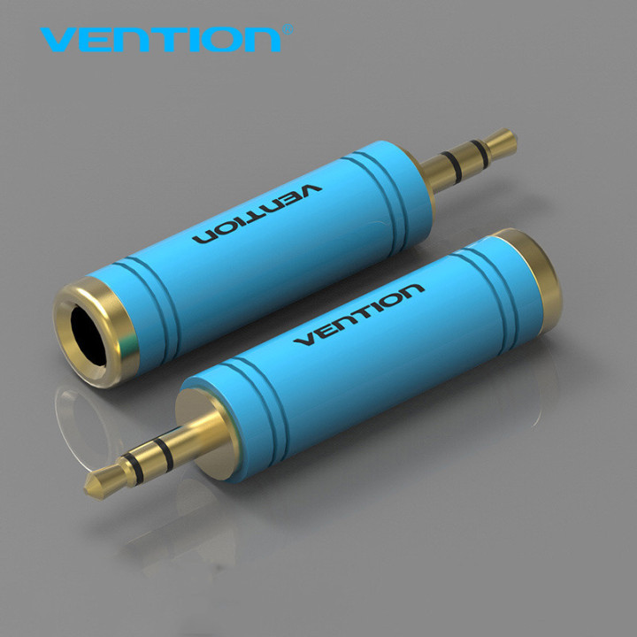 2 Pezzi - Connettore Riduttore Jack Audio Stereo 3.5M a 6.35F