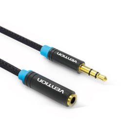M-F Audio Jack 3.5mm Extension Cable for Pc Tv Speakers and Stereo Aux - 2 metres