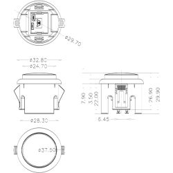Baolian 30mm Arcade Button for Cabinets and GamePads