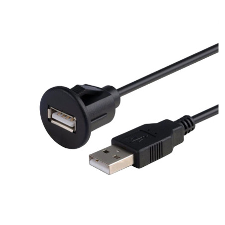 Socket USB extension for fixed to the panel hole 24mm