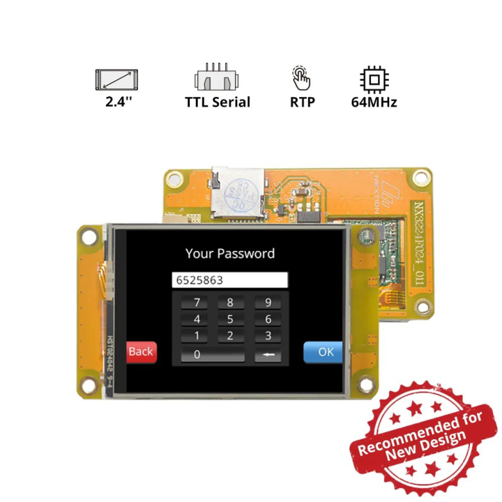 Nextion NX3224F024 Display Touch Screen 2,4 pollici - Serie Discovery Resistivo