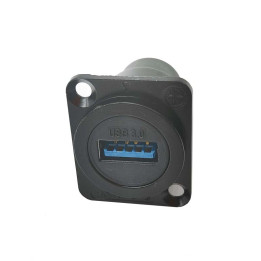 Panel-mountable USB 3.0 connector