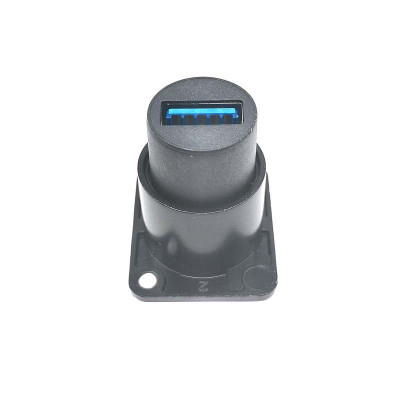 Panel-mountable USB 3.0 connector