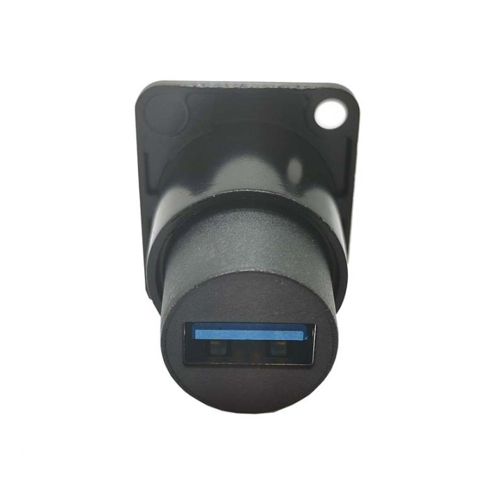 Panel-mountable USB 3.0 connector