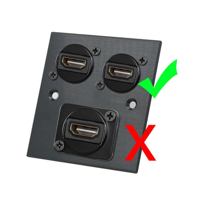 Panel-mountable HDMI 1.4 connector