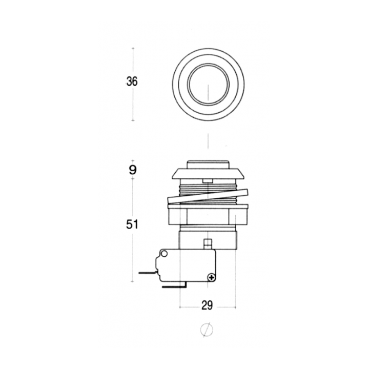 MOD.07/C Edierre Cabinet Button - Version Total Color