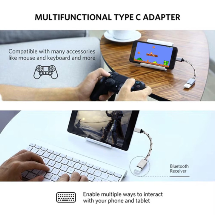 Cavo Adattatore OTG USB-C to USB-A 3.0 da 18 cm - Set 2 pezzi