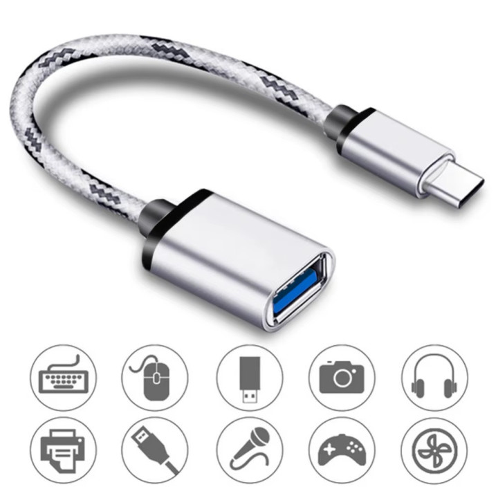 Cavo Adattatore OTG USB-C to USB-A 3.0 da 18 cm - Set 2 pezzi