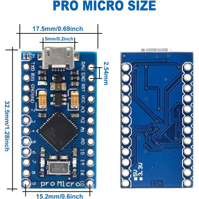 Board Arduino Pro Micro Chip 32U4 a 5V 16Mhz