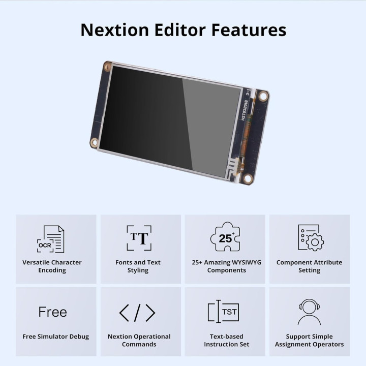 Nextion NX4024K032 Display Touch Screen 3.2 pollici - Enhanced Series Resistivo