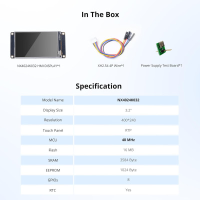 Nextion NX4024K032 3.2 inch Touch Screen Display - Enhanced Series