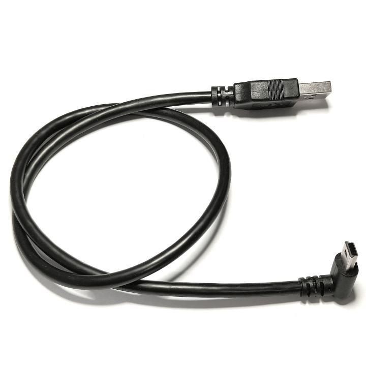 USB-A to USB-mini Angled Cable 90° Angle 50cm for Peripherals