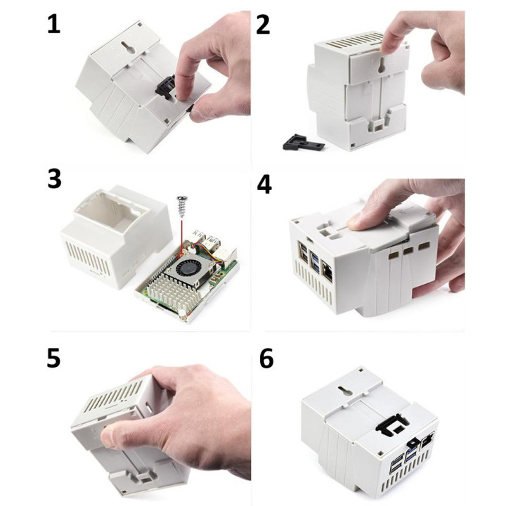 Raspberry Pi 5 Case for DIN Rail