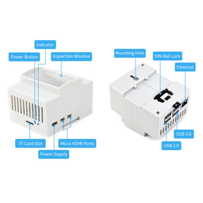 Raspberry Pi 5 Case for DIN Rail