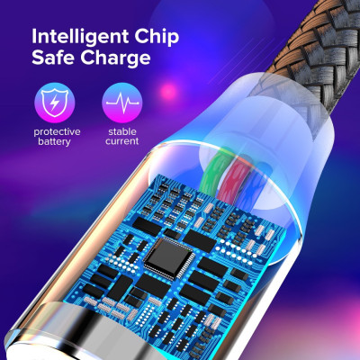 Digitalkey Cavo USB Magnetico 2 in 1 con Connettori Type-C e Micro USB Nero