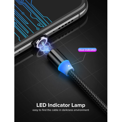 Digitalkey Cavo USB Magnetico 2 in 1 con Connettori Type-C e Micro USB Nero