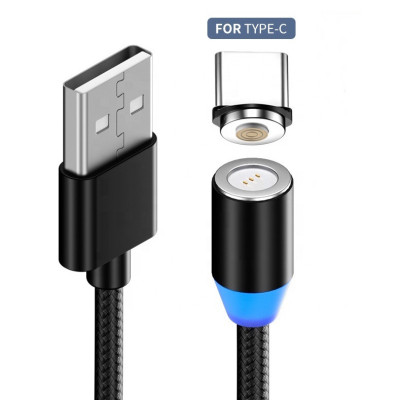 Digitalkey Cavo USB Magnetico 2 in 1 con Connettori Type-C e Micro USB Nero