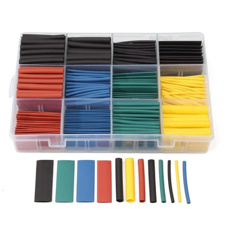 Termoguaina Assortimento da 530 pz di Guaina Termoretraibile restringente