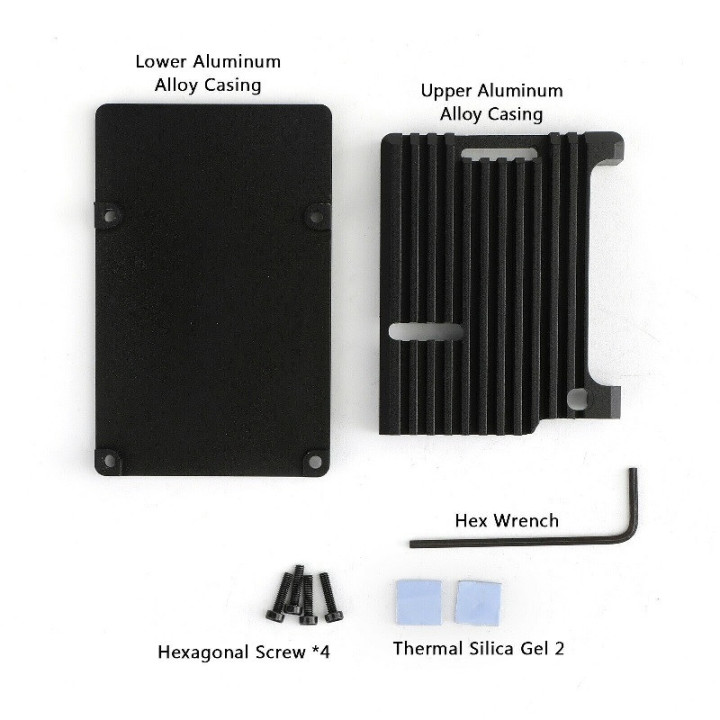 Armor Case per Raspberry Pi4 Fanless - Custodia in Alluminio