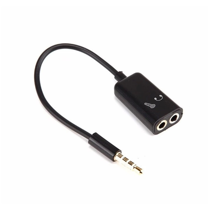 Splitter Audio Jack Aux 3.5mm Switcher separa Microfono da Cuffie