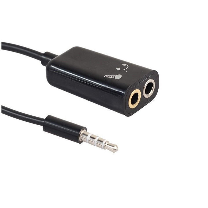 Splitter Audio Jack Aux 3.5mm Switcher separa Microfono da Cuffie