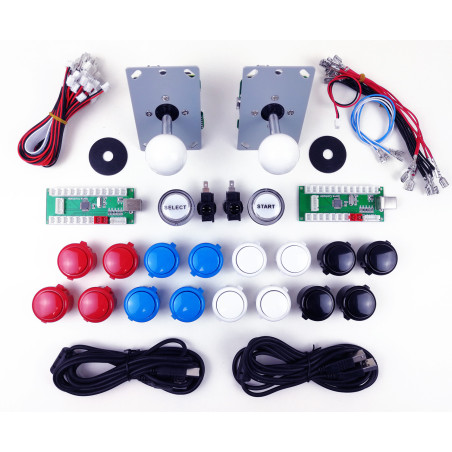 Kit Arcade PRO 2 Postazioni Joystick 18 Pulsanti e START SELECT a Led